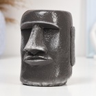 Декоративное кашпо для цветов «Истукан моаи», 100 мл, h=11 см, гипс, серое - Фото 3