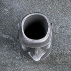 Кашпо - органайзер "Истукан моаи крупный" серый камень, 11см - Фото 4