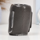 Декоративное кашпо для цветов «Истукан моаи», 100 мл, h=11 см, гипс, серое - Фото 4