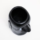 Кашпо - органайзер "Истукан моаи со слезой крупный" черный, серебро, 11см - Фото 5