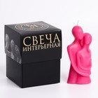 Свеча фигурная в подарочной коробке "Влюбленные", 12 см, розовый 9284321 - фото 16376381