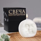 Свеча фигурная в подарочной коробке "Солнце и луна", 6х1,5 см, белая 9284338 - фото 10064703