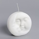Свеча фигурная в подарочной коробке "Солнце и луна", 6х1,5 см, белая - Фото 3