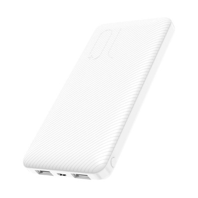 Внешний аккумулятор Borofone BT28, 10000 мАч, 2хUSB, 2 А, белый