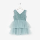 Платье нарядное для девочки KAFTAN, цвет мятный, рост 98-104 см - фото 23547076