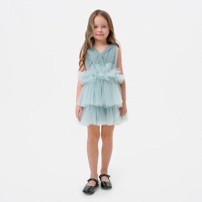 Платье нарядное для девочки KAFTAN, цвет мятный, размер30 (98-104 см)