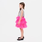 Платье для девочки с пайетками KAFTAN, размер 28 (86-92), цвет ярко-розовый - Фото 2