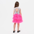 Платье для девочки с пайетками KAFTAN, размер 28 (86-92), цвет ярко-розовый - Фото 3