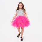 Платье для девочки с пайетками KAFTAN, размер 28 (86-92), цвет ярко-розовый - Фото 5