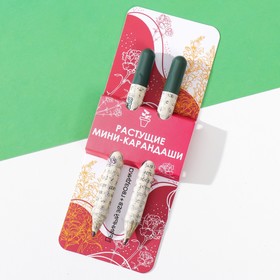 Растущие подарочные карандаши mini "Львиный зев + гвоздика" набор 2 шт.