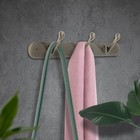 Вешалка ТУНДРА TVT001, металлическая, трёхрожковая, цвет бронза - Фото 2