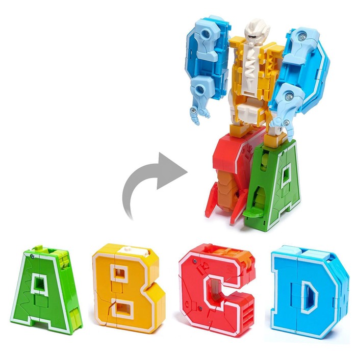 Набор роботов «Дино-буквы», 7 штук, трансформируются в динозавров 57955