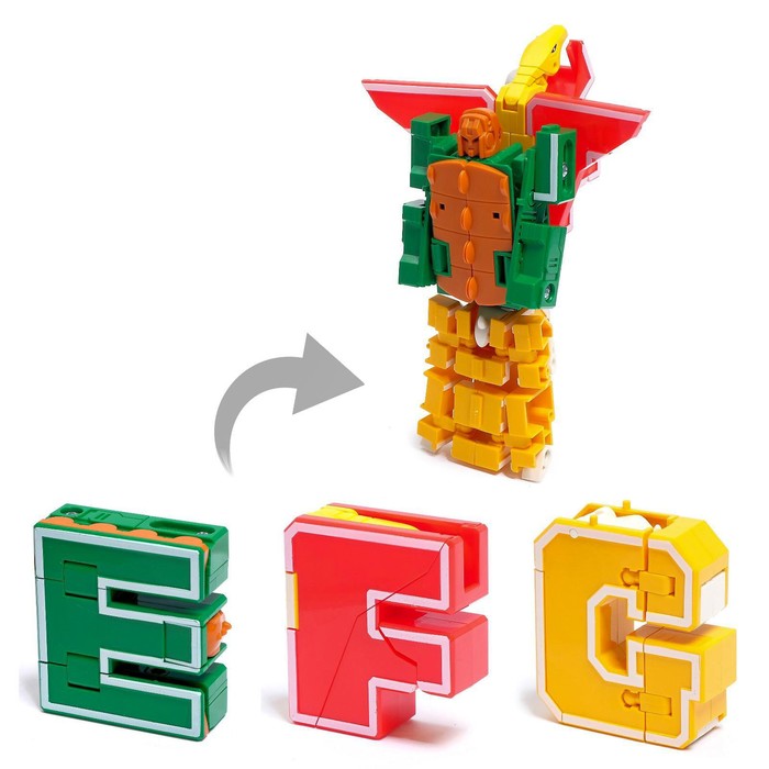 Набор роботов «Дино-буквы», 7 штук, трансформируются в динозавров 57955
