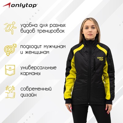 Куртка утеплённая ONLYTOP, black/yellow, р. 44