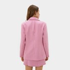 Пиджак женский двубортный MIST р. 50, розовый/белый - Фото 7