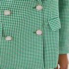 Пиджак женский двубортный MIST р. 44, зелёный/белый - Фото 10