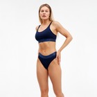 Комплект женский (топ с тонкими лямками, трусы), цвет тёмно-синий МИКС, размер 44-46 7884067