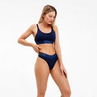 Комплект женский (топ с тонкими лямками, трусы), цвет тёмно-синий МИКС, размер 44-46 7884067