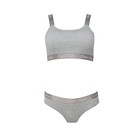 Комплект женский (топ, трусы), цвет серый МИКС, размер 44-46 7884075