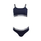 Комплект женский (топ, трусы), цвет тёмно-синий МИКС, размер 46-48 7980346