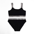 Комплект женский (топ, трусы), цвет чёрный МИКС, размер 42-44 9156213