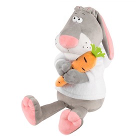 Мягкая игрушка «Кролик Семёныч в худи с морковкой», 25 см