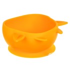 Тарелка детская на присоске, силиконовая, цвет желтый, р-р: 12х15х5,5 см - Фото 6