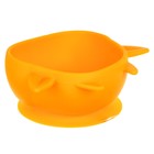 Тарелка детская на присоске, силиконовая, жёлтая, р-р: 12×15×5.5 см - Фото 6