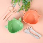 Тарелка детская на присоске, силиконовая, цвет розовый, р-р: 12×15×5.5 см - Фото 3