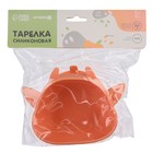 Тарелка детская на присоске, силиконовая, цвет розовый, р-р: 12×15×5.5 см - Фото 7