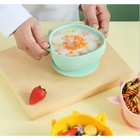 Тарелка детская на присоске, силиконовая, цвет розовый, р-р: 12×15×5.5 см - Фото 9