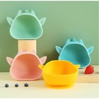 Тарелка детская на присоске, силиконовая, цвет бирюзовый, р-р: 12×15×5.5 см - Фото 6