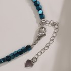 Браслет кубик «Гематит», цвет синий, 17 размер + 5 см удлинитель - фото 24368786