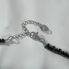 Бусы крошка 4мм "Хрусталь", цвет чёрный, 40см + 5см удлинитель - фото 24425425