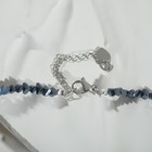 Бусы крошка 4мм "Хрусталь", цвет тёмно-серый, 40см + 5см удлинитель - фото 24425428