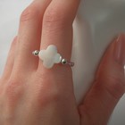 Кольцо цветок "Перламутр" на шпинели, цвет сиреневый с серебром, 19 размер - фото 10066597