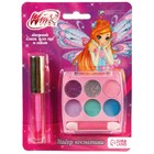 Набор косметики, блеск 8 мл, тени 6 цветов, аромат клубники "Блум", WINX - фото 24447041