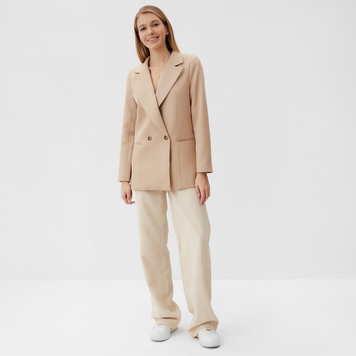 Пиджак женский MINAKU: Classic цвет бежевый, размер 48 57975