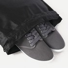 Мешок для обуви на шнурке, цвет чёрный - Фото 3