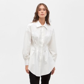 Рубашка женская удлиненная MINAKU: Casual Collection цвет белый, р-р 42