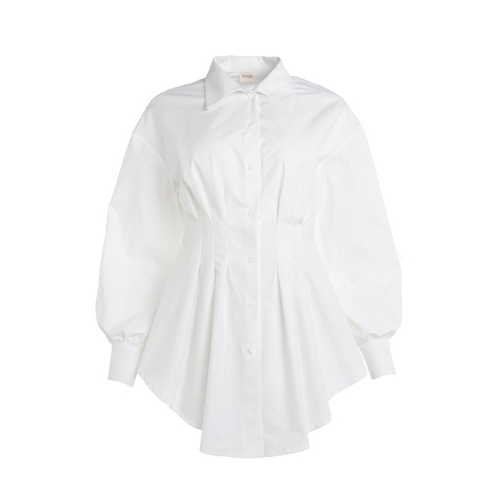 Рубашка женская удлиненная MINAKU: Casual Collection цвет белый, р-р 42 57978