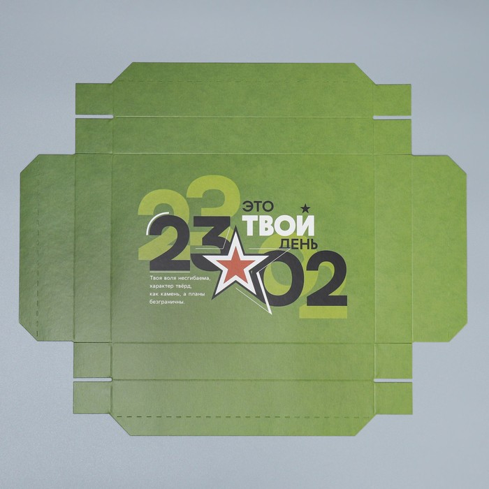 Коробка подарочная складная, упаковка, «23.02», 21 х 15 х 7 см - фото 1906115130