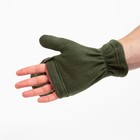 Варежки мужские с откидным верхом флис , цвет хаки - фото 25394520