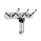 Вешалка ТУНДРА TVT001, металлическая, трёхрожковая, цвет хром - Фото 3
