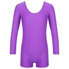 Купальник гимнастический Grace Dance, с шортами, с длинным рукавом, р. 28, цвет фиолетовый - Фото 8