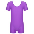 Купальник гимнастический Grace Dance, с шортами, с коротким рукавом, р. 28, цвет фиолетовый - Фото 8