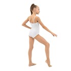 Купальник гимнастический Grace Dance, на тонких бретелях, р. 28, цвет белый - Фото 5
