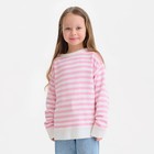 Джемпер для девочки KAFTAN, цвет белый/розовый, размер 30 (98-104 см) - фото 321366918