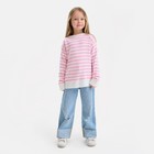 Джемпер для девочки KAFTAN, цвет белый/розовый, размер 32 (110-116 см) - Фото 4
