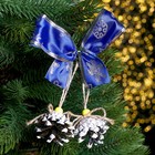 Композиция «Синий бантик и шишки» - Фото 1